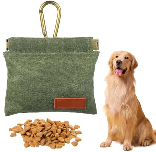 Bremorou Tasche für Hundeleckerli Leckerli Tasche Hunde Klein Futterbeutel Hundetraining Leckerlibeutel für Hunde Klein Leckerlibeutel Grün Hundetraining Hundesnackbeutel zum Hündchen Leckerli Grün