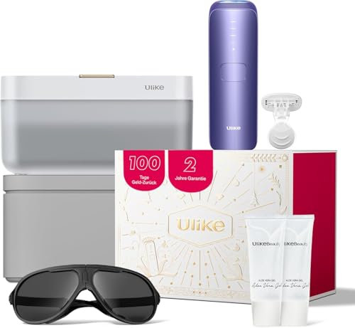 Ulike Air 3 Deluxe IPL Haarentfernung für Damen und Herren, Nahezu Schmerzfreien Ergebnissen, Alternative zur Laser-Haarentfernung, mit UV-Sterilisator & Aloe Gel (Purple)