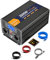 Starkbaer UPS 3000W Inversor 12V 220V Onda Pura Transformador para Coche Convertidor, con Interruptor Red Prioridad, Función SAI, Cargador 30A, 2 Enchufes UE, Control Remoto 5m Y Pantalla LCD