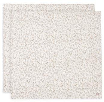 Jollein Panno in mussola per bambini, Bloomy, confezione da 2 pezzi, 115 x 115 cm, 100% cotone, certificato Oeko-Tex