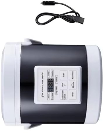 Arrocera portátil de 12 V/24 V de calentamiento rápido para coche, apto para vehículos y uso doméstico, arroz de viaje