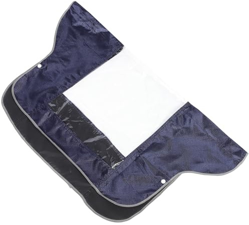 BEBEMOKO Faltbare Oxford Gewebe Schutzhülle für Elektromobile Robuste Outdoor Rollerabdeckung in Dunkelblau mit PVC Schutz für Mobilitätsroller