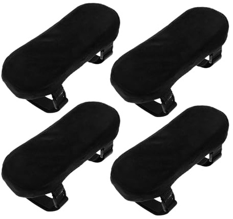 JFNKLFG Armstöd kudde 4 stycken stol-armstödsdynor, justerbar, tjock kudde för kontorsspel skrivbordsstolar, tvättbar, armbågar