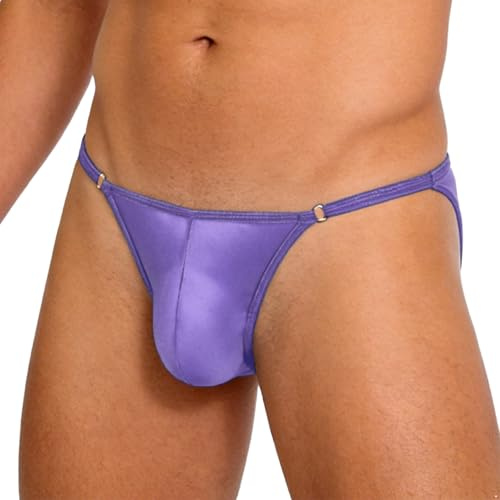 Jydiazi Herr bikini sträng hipster micro G string string string trosor liv kalsonger män hipster simkläder slip Ouvert wetlook rave, lila, one size