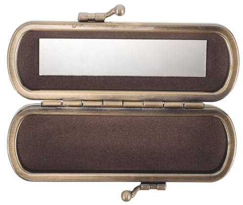 ULTECHNOVO Samt und Zinklegierung Lippenstiftbehälter Aufbewahrungsbox Klein und Einfach zu Tragen für Lippenstift für Handtasche oder Umhängetasche