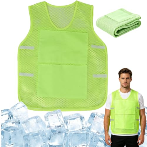 Summer Cooling Vest for Men Women Blue Navy Ice Vest with 8PCS Ice packs for Teens Boys Girls Red Pink Orange Green Fishing Cycling Running Cooking Gardening Motorcycle Hot Weather Work Bicycle 2xl xs