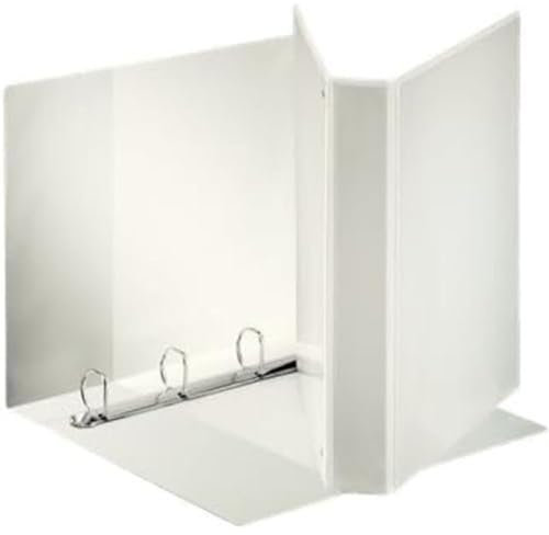 ESSELTE Display-Ordner aus PP (3 Taschen) mit Ringen 4-30 - D - f.to maxi - weiß - 394756000
