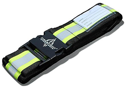 KOFFERBAND FIRE & RESCUE mit Reflexstreifen Style schwarz/silber reflektierend