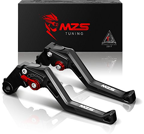 MZS Black Motorcycle Brake Clutch Levers Short Adjustable Compatible with CBR500R CB500F CB500X 22-25 / CMX 300 500 Rebel 17-24 / Fury 09-18 / VT750 Phantom Shadow Spirit 09-19 / NC700X 12-15
