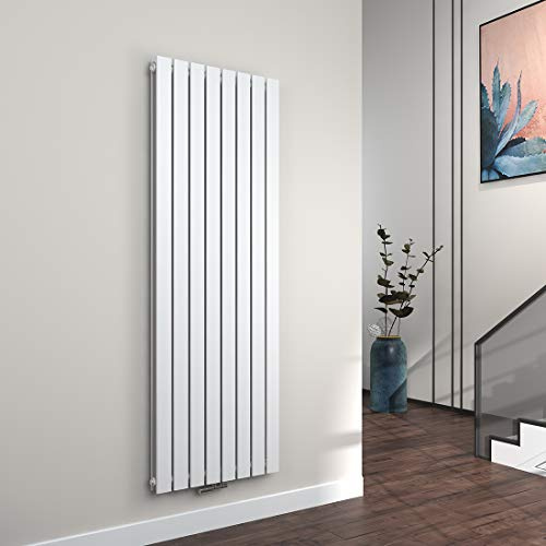 EMKE Vertikal Heizkörper 1800x616 mm Design Flachheizkörper mit Mittelanschluss, Doppellagig Weiß Paneelheizkörper Wandheizkörper für Bad, Schlafzimmer & Wohnzimmer, 2166W