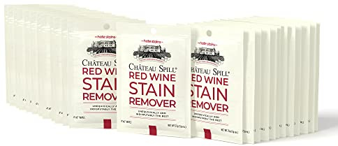Chateau Spill Wine Stain Remover Spray - On-the-Go Wine Spill Cleaner - EPA Safer Choice Certified Carpet & Upholstery Cleaner - No Added Phosphates Laundry Stain Remover Spray - 4 Fl Oz, Pack of 25
