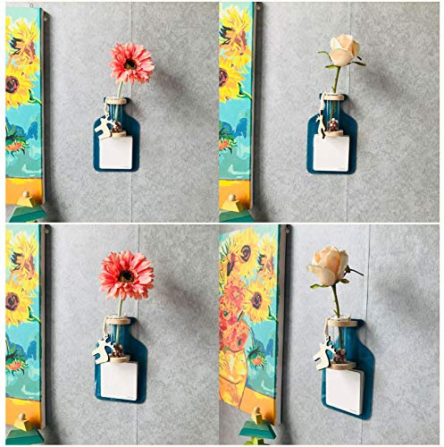 Pegatinas de interruptores de luz Pegatinas de enchufes Pegatinas de casa, Adornos Cuadrados Pegatinas de Pared Pegatinas de murales Linda Botella a la Deriva extrañan el Estilo mediterráneo (Blue)