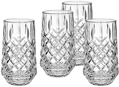 MIKASA Wesley Highball Vasos vasos, juego de 4, 12 onzas, transparente