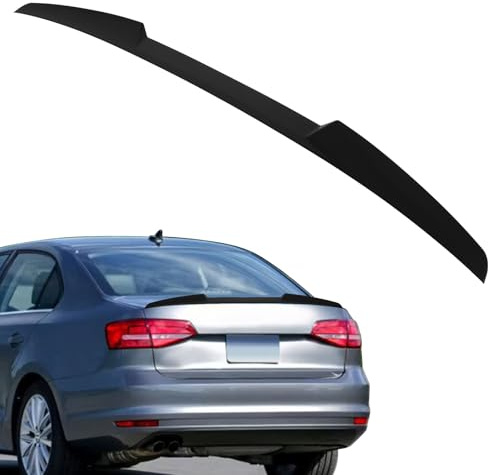 SCITOO Spoiler Wing Fits for Volkswagen Jetta 2012-2018 Glossy Black Rear Trunk Lid Spoiler Wing