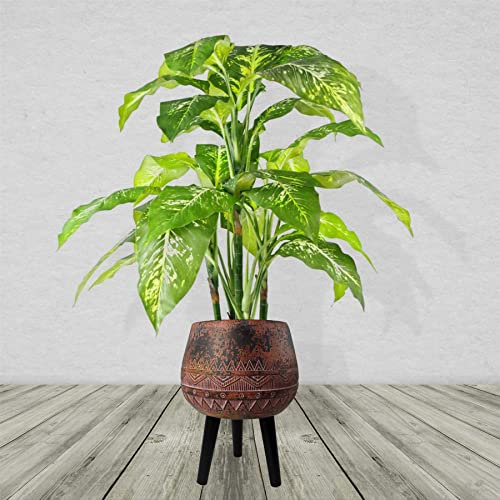 Leaf Extra Large Cachepot Planters, Wood, 40cm Zaturn, 44cm