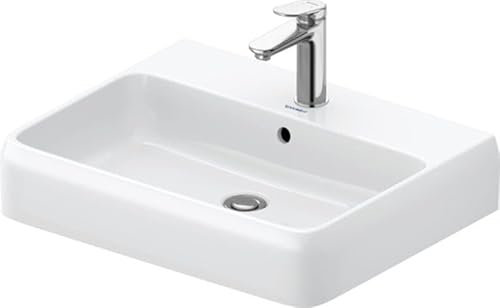 Duravit Qatego Aufsatzwaschtisch, 600x470mm, mit Überlauf, Unterseite geschliffen und glasiert, 2382602027, Farbe: Weiß