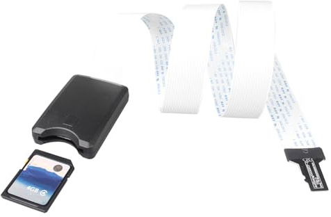 Jopto 24.41inch 62cm TF Micro SD to SD Card Extension Cable TF Memory Card Adapter Flexible Cord Extender Converter for SD RS-MMC SDHC MMC Car GPS mini 3D Printer Raspberry Pi DVD DVR LED Screen