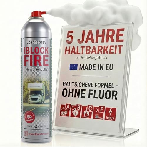 notlok Safety Work 600ml Feuerlöschspray, Feuerlöscher von Feuer: A B C E F