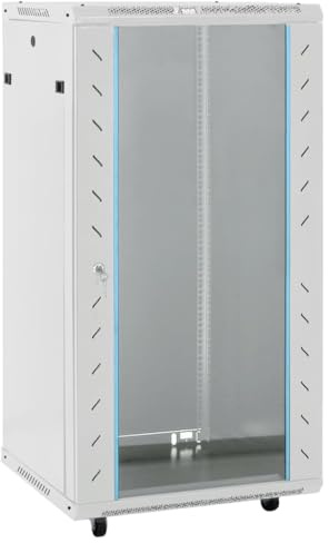 vidaXL 22U Nätverksskåp med svänghjul 19 IP20 60x60x120 cm, datorskåp, förvaringsskåp, nätverksförvaring, serverskåp