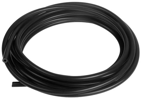 Manguera de Vacío de Silicona 4 mm Diámetro Interno, Tubo de Presión para Automóviles 5 m Negro, Ideal para Aire, Bombas, Turbinas, Conexiones de Vacío, Entradas y Salidas (ID 4 mm, OD 8 mm)