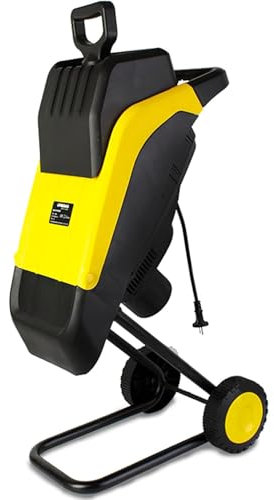 Electric Garden Shredder 2500W Portable Multifunctional Leaf Branch Shredder with 10 Metre Power Cable, Max Diameter 35mm, Suitable for Wood and Tough Garden Debris