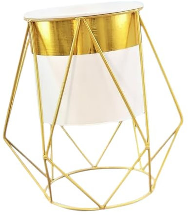 Sosoport 1satz Nordic Style Metall Blumenständer Mit Topf Dekorativer Pflanzkübel Für Balkon Terrasse Und Garten Und Modern Für Sukkulenten Und Kakteen