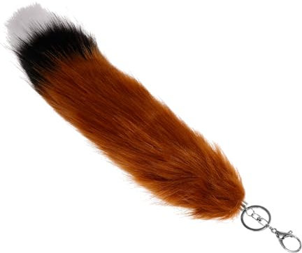 VALICLUD Kunstfell Fuchsschwanz Anhänger Key Ring Dekoration Farbverlauf Fox Tail Schlüsselanhänger Flauschiger Taschen Rucksackanhänger Geschenkidee Für Frauen Und Freunde