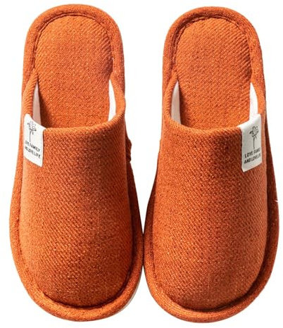 Colexy Zapatillas de Estar por Casa Antideslizantes para Mujer y Hombre - Pantuflas Super Suaves de Secado Rápido - Slippers de Interior para Otoño Invierno, Hotel y Spa (Naranja, 36-37)