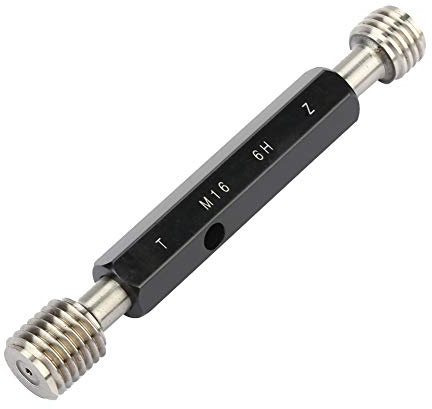 Calibro a tampone per filettatura in acciaio Culnflun, strumento manuale di misurazione del calibro a tampone per filettatura di qualità premium per lavori di precisione (M16*2.0)