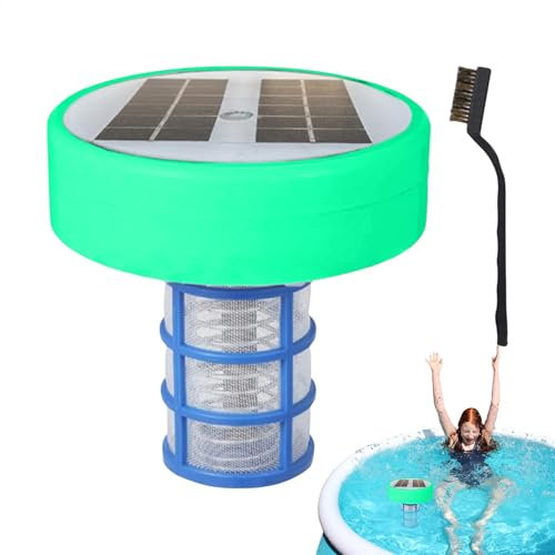 Solar-Poolreiniger, Wasserionisationssystem, Pool-Ionisator mit LED-Licht, energieeffizient, einfach zu bedienen und zu pflegen, Kupfer für Schwimmbäder