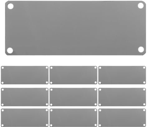Zerodeko Edelstahl Blankoschilder 10 Stück 10X5 Cm Leere Namensschilder Zum Gravieren Türschild Metallgravur Rohlinge Für Zuhause Büro Und Gewerbe