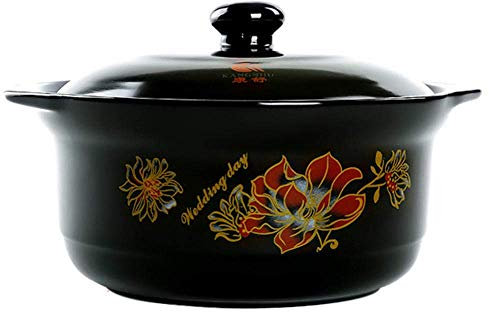 Msuiiixcccc Casserole with lid Casserole Dish - Soup Pot Household stew Pot Porridge Direct Fire Ceramic e Direct Fire Ceramic Pot Stone Pot - 1.8L (1.8L)
