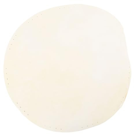 Ziegenhaut -Trommelkopf, Ungestilltes Flaches, Rundes Stück Drum Hautersatz 400 Mm mit Löchern für Bongo, Djembe, Afrikanische Drum
