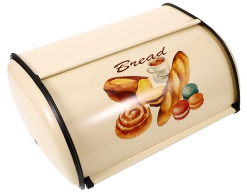 POPETPOP Boîte à Pain Métal Style Tambour Capacité Stockage Longue Conservation Pour Cuisine Et Boulangerie Rangement Et Élégant Pour Pain Frais