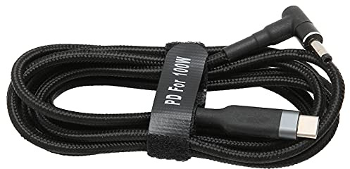 KIMISS Cable de Alimentación de USB C a CC 100W 5A para Computadoras Portátiles - Tipo C Male a DC 4.0x1.7 Mm Cable de Carga Ligera (JD0610-2 (2 metros))