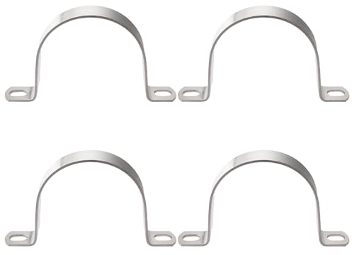 YYIGVMO 4 Pièces Ø 63mm Colliers de Serrage en U, Clips Câble 2 Trous Fixation en Acier Inoxydable, Support de Selle en U à Deux Trous, pour Tuyaux et Câbles