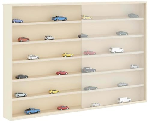 vidaXL Wanddisplay-Case mit Regal Beige 80 x 8,5 x 54 cm Sperrholz