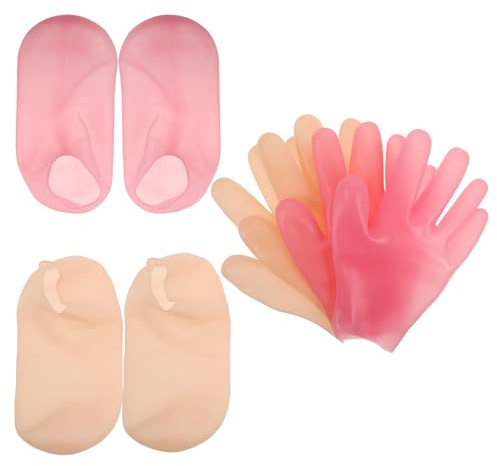 ERINGOGO Fußmaskensocken und Entspannung aus Silikon Feuchtigkeitsspendende Tiefenwirksame Exfoliation für Füße und Hände für Zuhause und Fußmassagezentren