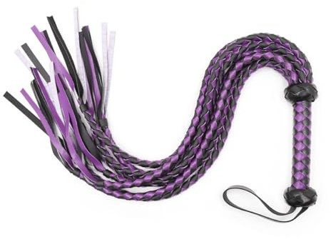 Générique Cravache tressée en Cuir pour Accessoires de Jeux de rôle équestres - FRB7 (Violet)