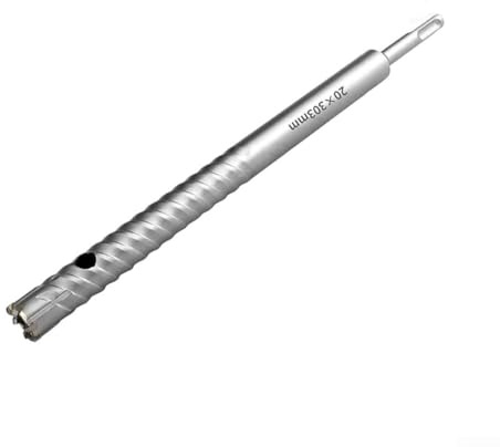 Broca de martillo giratorio, punta de carburo de 1-1/8 pulgadas de acero de aleación compatible con perforación de hormigón, ladrillo, piedra, 12.2 pulgadas de longitud (18 mm)