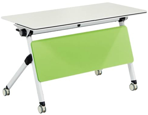 Faltbarer Konferenztisch mit Rollen, großer rechteckiger Besprechungstisch, moderner Büro-Klapptisch mit Klappdeckel für 12 Personen, tragbares & platzsparendes Design
