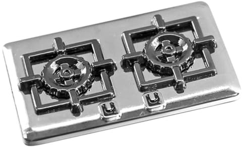 UPKOCH Miniature Double Burner Gas Stove for Dollhouse, Alloy Simulation Kitchen Plaything with Realistic Design, Pretend Cooking Supplies for Role Play and Mini Model Décor