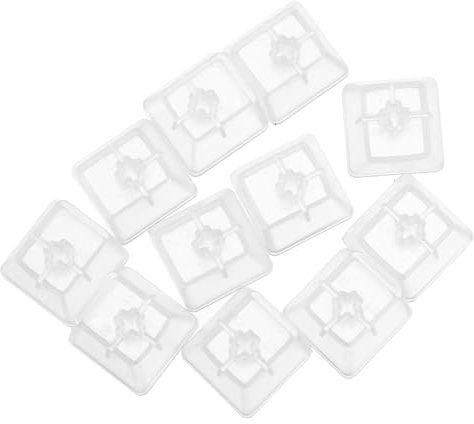 OUNONA Cubiertas Transparentes para Teclado Mecánico, 10 Piezas R4, Tapas para Teclas de Computadora, Protectores Antichoque, Accesorios para Teclados Gaming y Oficina