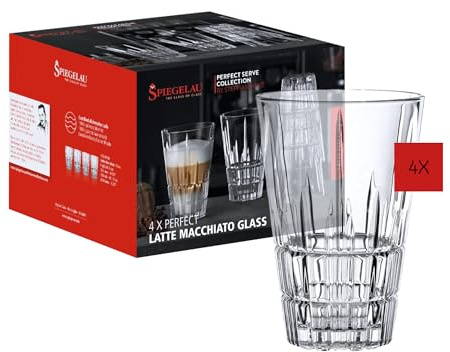 Spiegelau & Nachtmann Perfect Latte Macchiato/H, Crystal Glass, Crystal, 8.4 x 8.4 x 12.4 cm 4 Units