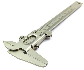 Pied à coulisse non numérique de qualité - Métrique professionnel - Système de mesure impériale pour mesures intérieures, extérieures, profondeurs et marches (corps non plaqué acier)