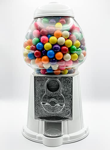 Gumball Dreams Distributeur de bonbons et de bonbons - 38,1 cm - Blanc