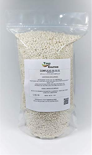 Todo Cultivo Complexe Granulé Ferlitilisant 15-15-15. Triple 15. 1kg NPK