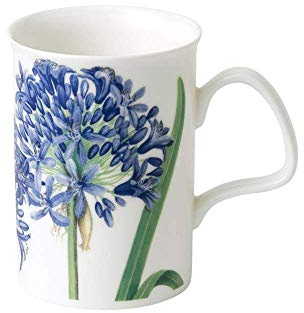 Roy Kirkham - Agapanthus-Tasse aus Knochenporzellan, Zylindrisch, 11 cm H x 7,5 cm Durchmesser, Geschenkbox