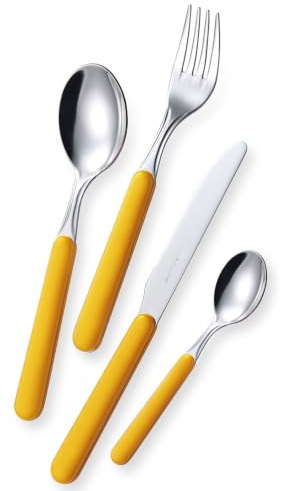 Servizio Set di Posate 24 Pezzi in Acciaio Eme Bonita Giallo 56