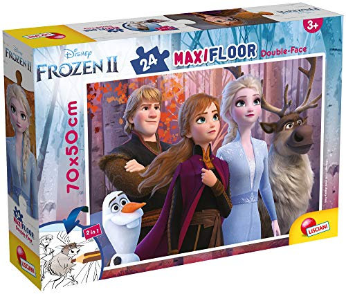 Liscianigiochi 86658 Disney Puzzle 2 in 1 doppelseitig Supermaxi 24 Stück Die Eiskönigin Frozen